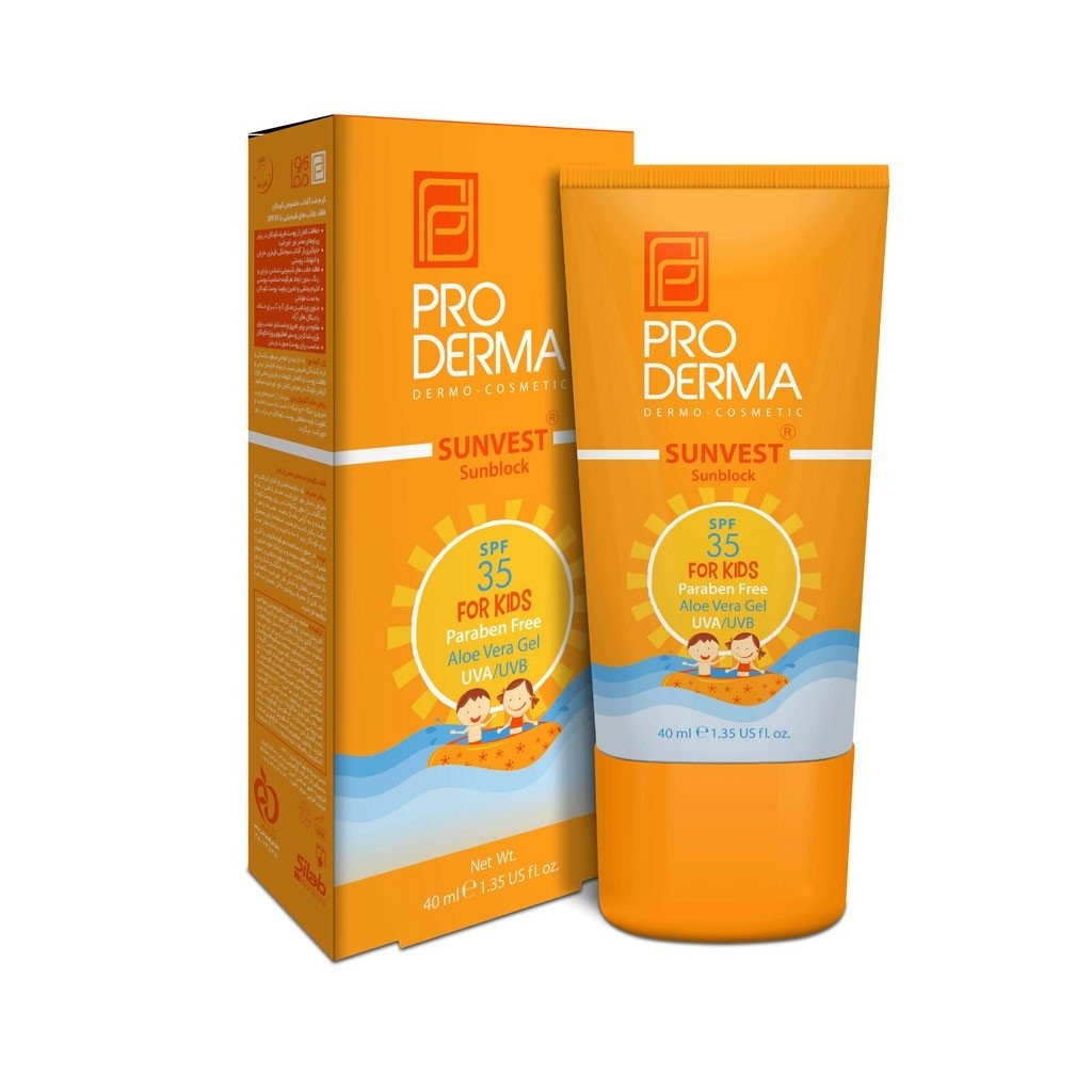 ضد آفتاب کودکان spf35 پرودرما