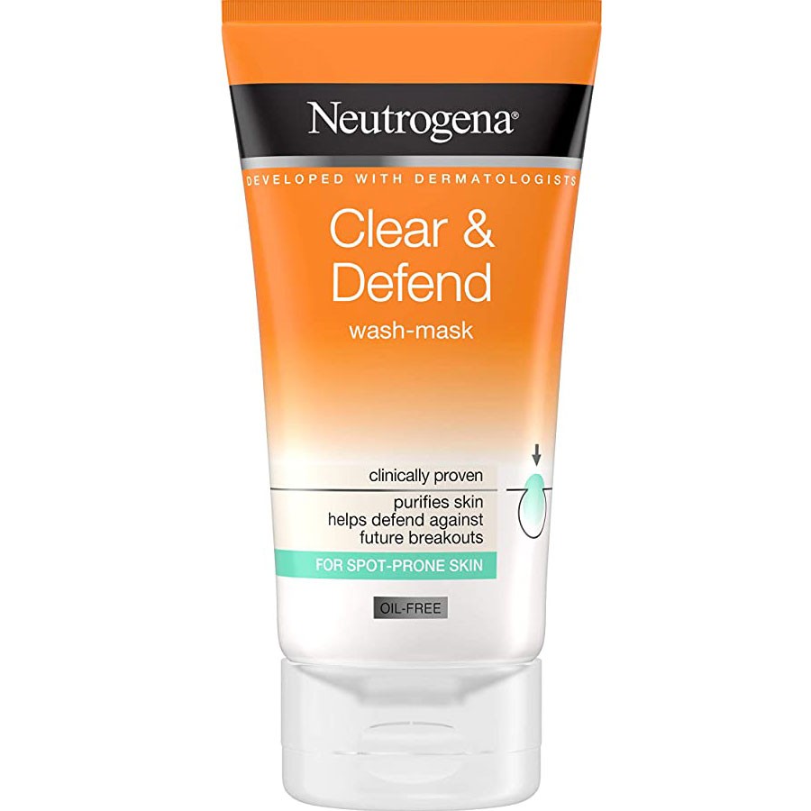 ماسک و شوینده صورت clear & defend نوتروژینا
