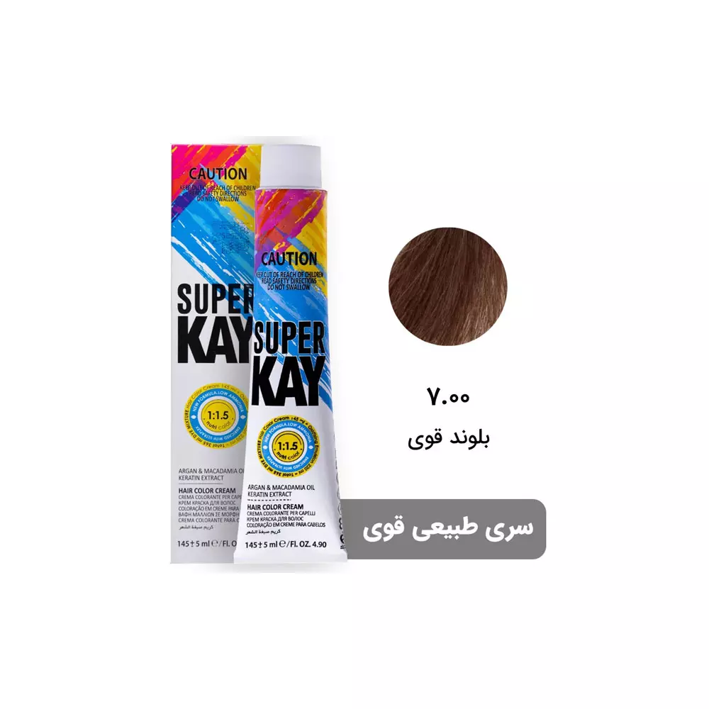 رنگ مو سوپرکی فاقد سولفات سری طبیعی اکسترا 7.00