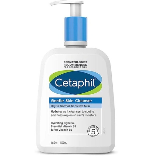 ژل شست و شوس صورت cetaphil مناسب انواع پوست حجم 500میل