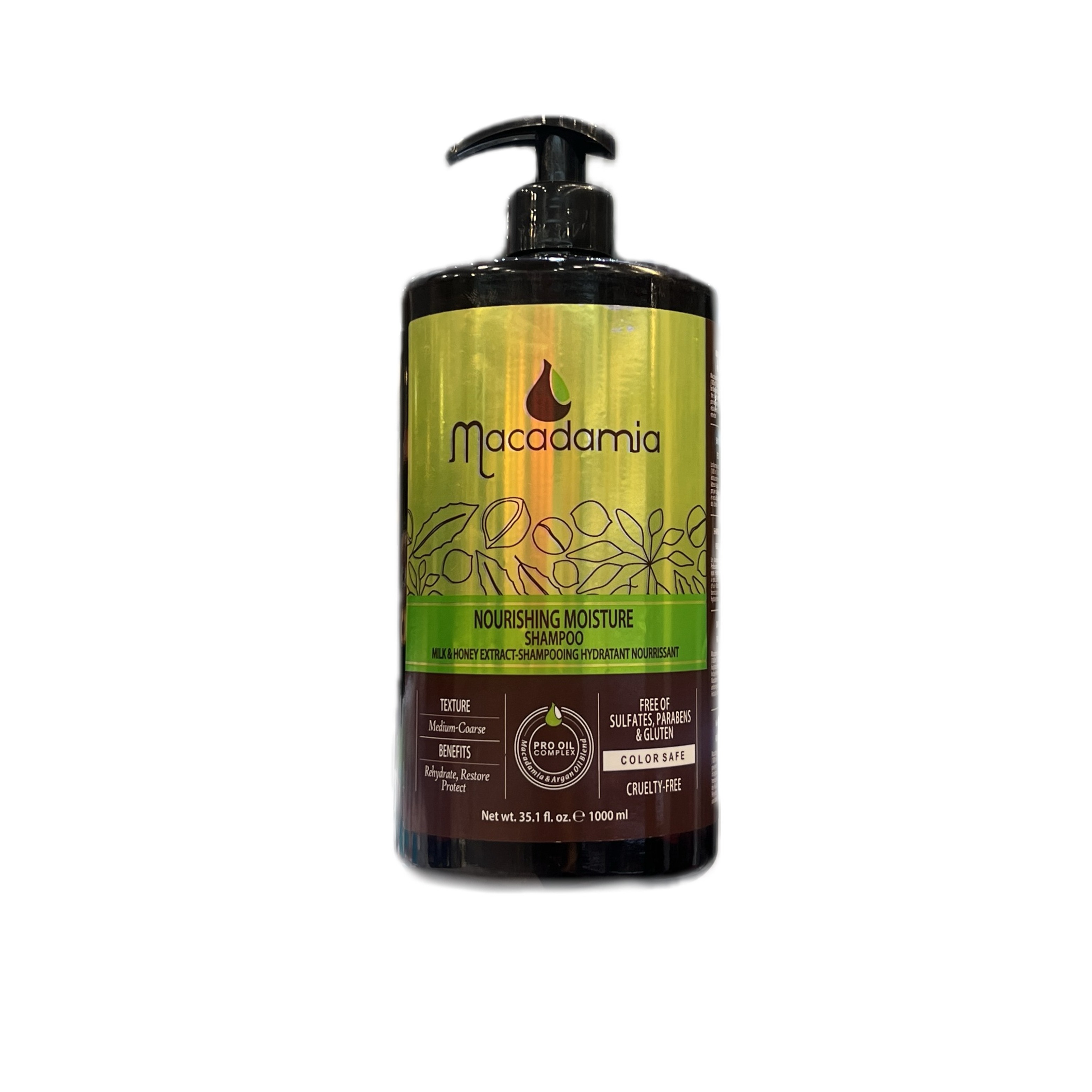 شامپو فری سولفات 1000 میل برند ماکادمیا مدل nourishing moisture