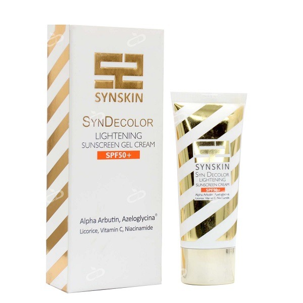ژل کرم ضد آفتاب بی رنگ ساین اسکین مدل Syn Decolor با SPF50 مناسب انواع پوست