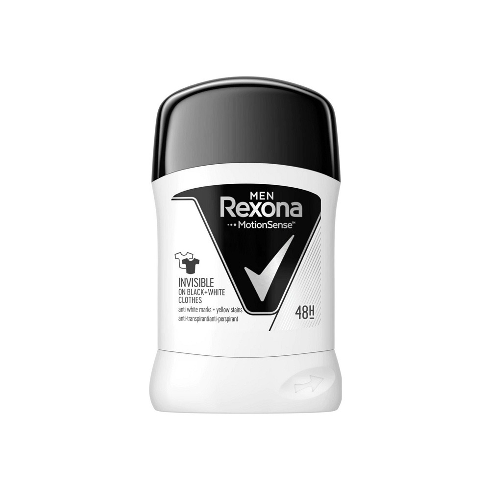 مام صابونی ضد تعریق مردانه رکسونا REXONA مدل INVISIBLE ON BLACK+WHITE CLOTHES