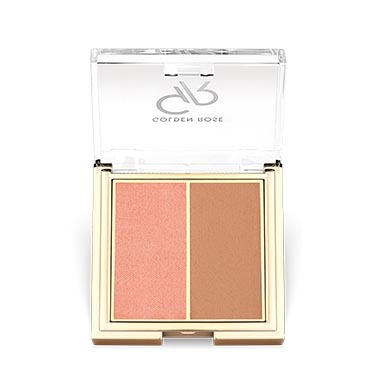 رژگونه دوتایی (ROSE & NUDE) گلدن رز کد (01)