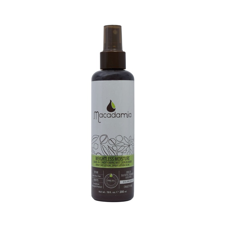 لوسیون مو ماکادمیا مدل WEIGHTLESS MOISTURE حجم 200 میلی لیتر
