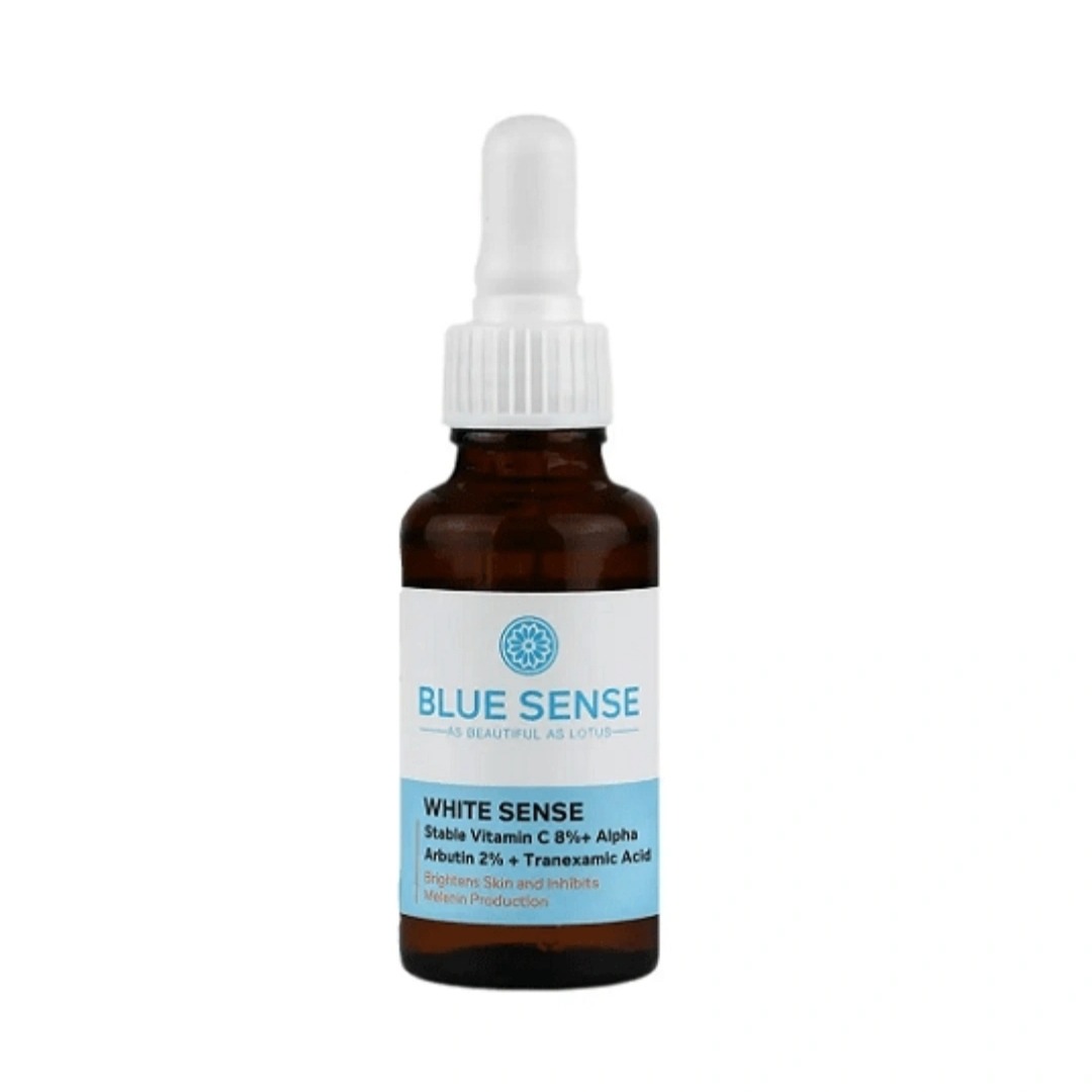 سرم ضد لک و روشن کننده ویتامین سی و آلفا آربوتین Blue sense White sense برند بلوسنس