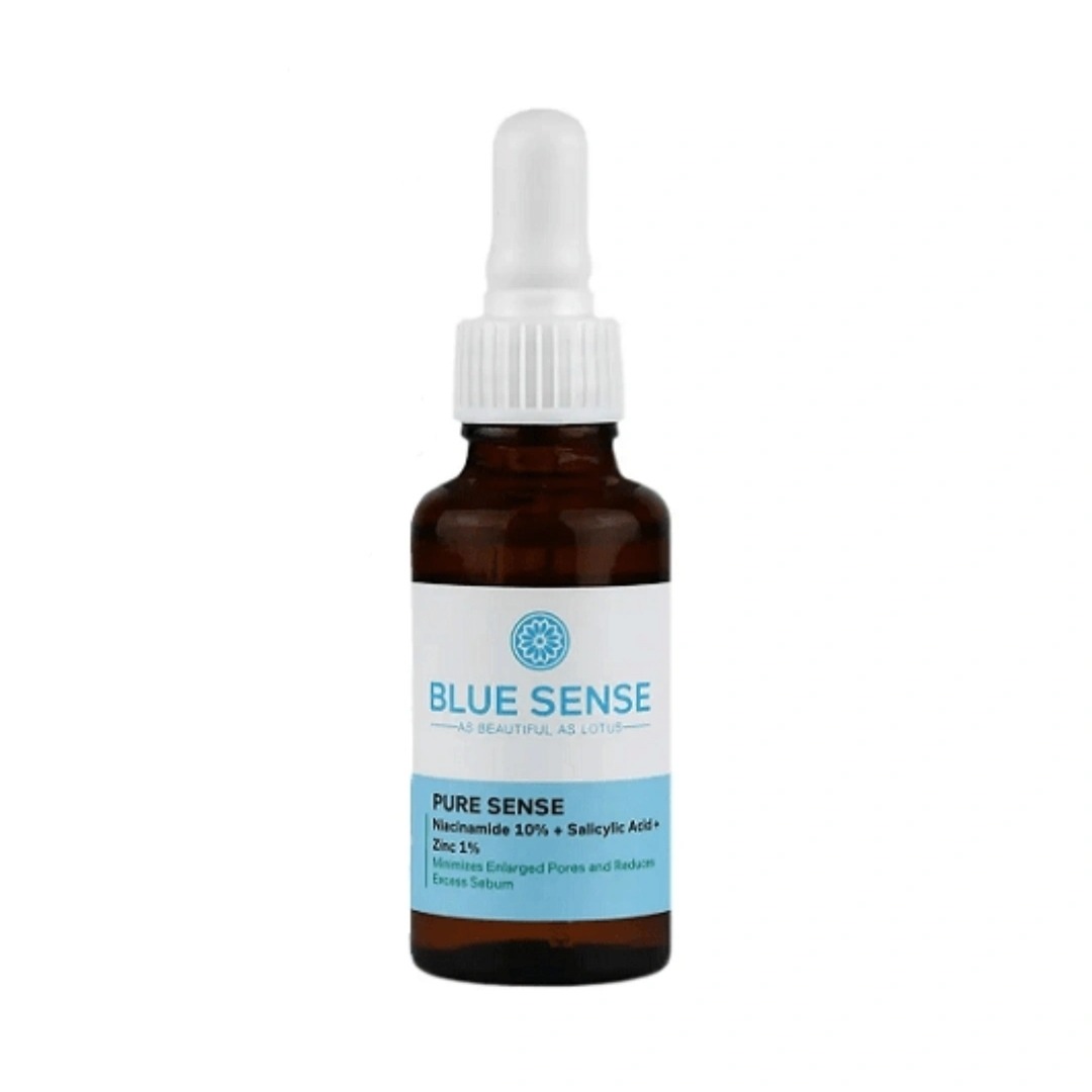 سرم ضد جوش و آکنه نیاسینامید Blue sense Pure sense برند بلوسنس
