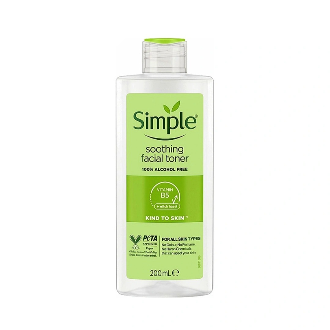 تونر تسکین دهنده پوست مدل کایند تو اسکین سوتینگ Simple Kind to Skin Soothing Facial Toner برند سیمپل