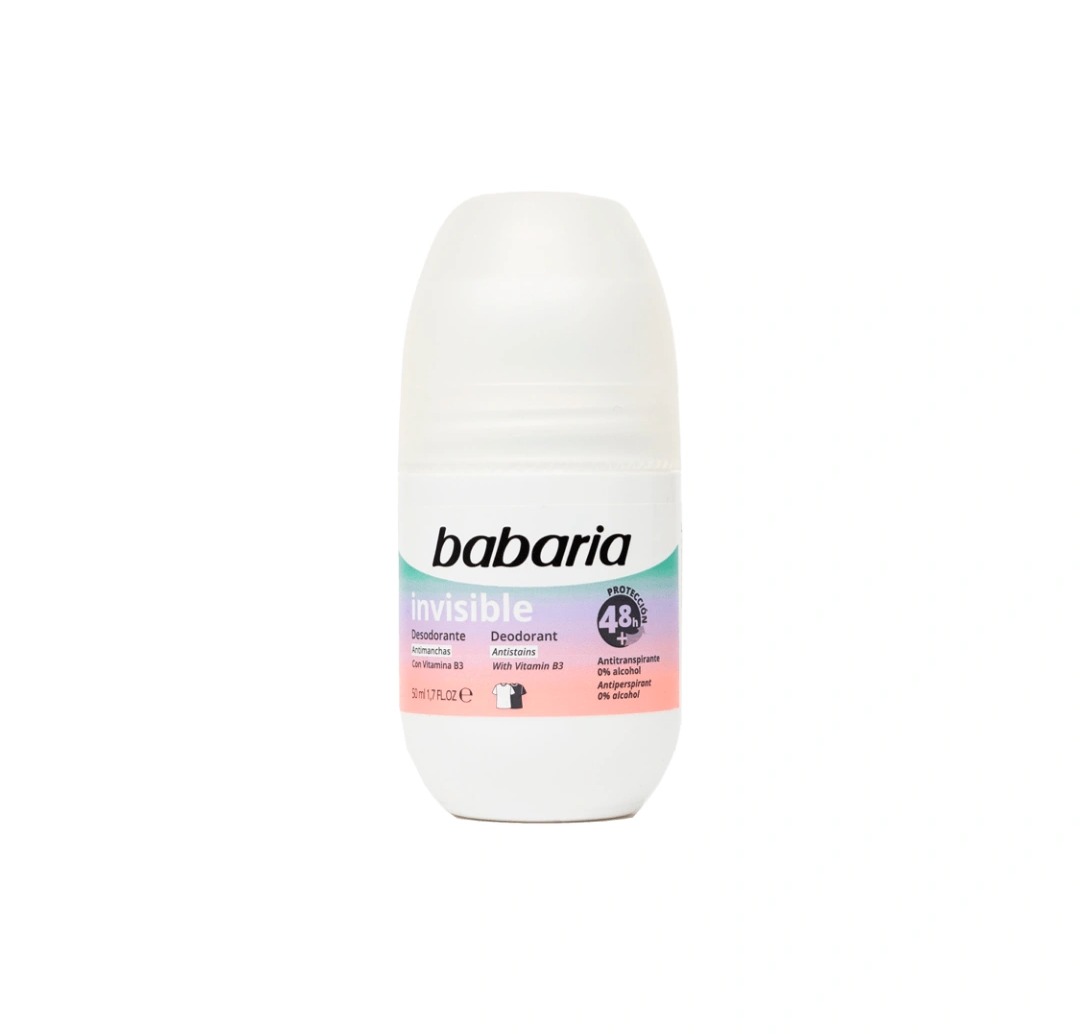 مام رول دئودورانت 48 ساعته اینویزیبل باباریا babaria deodorant roll on invisible 50ml