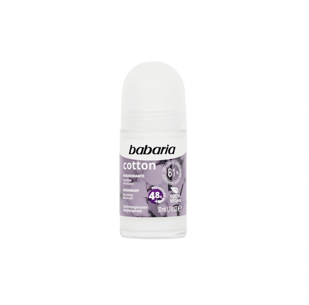 دئورولان ضد تعریق آلوورا 48 ساعته باباریا مدل کتان پنبه babaria cotton 50ml