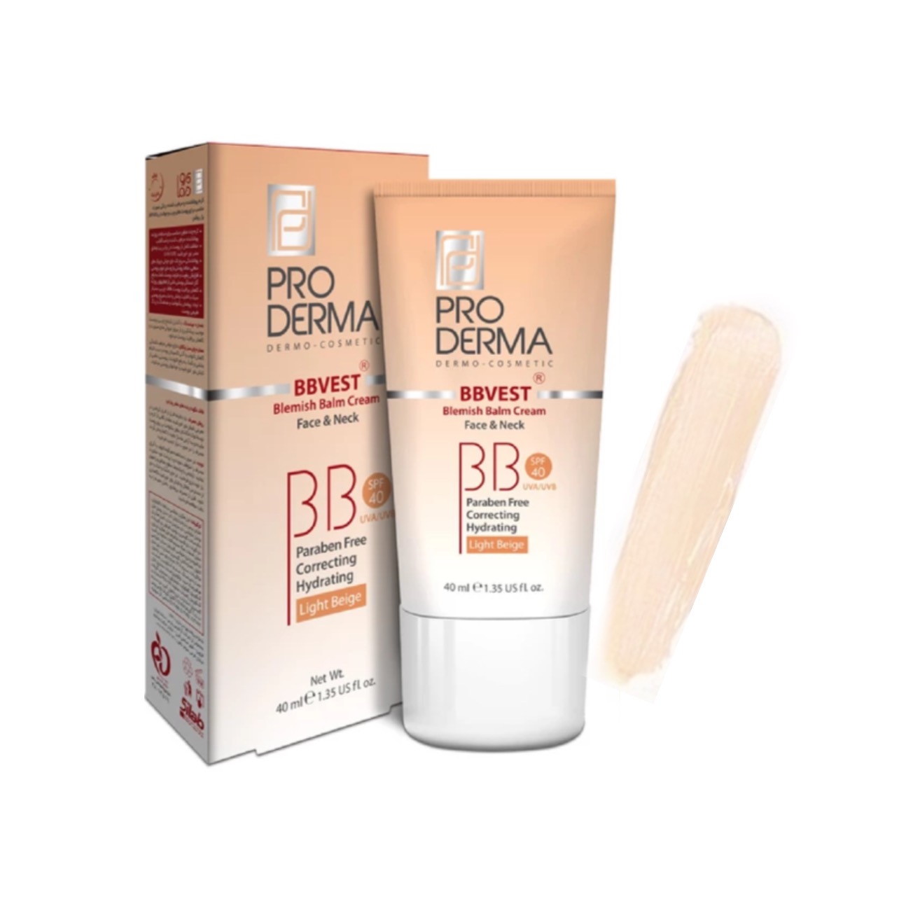 بی‌بی کرم لایت spf40 پوست چرب پرودرما